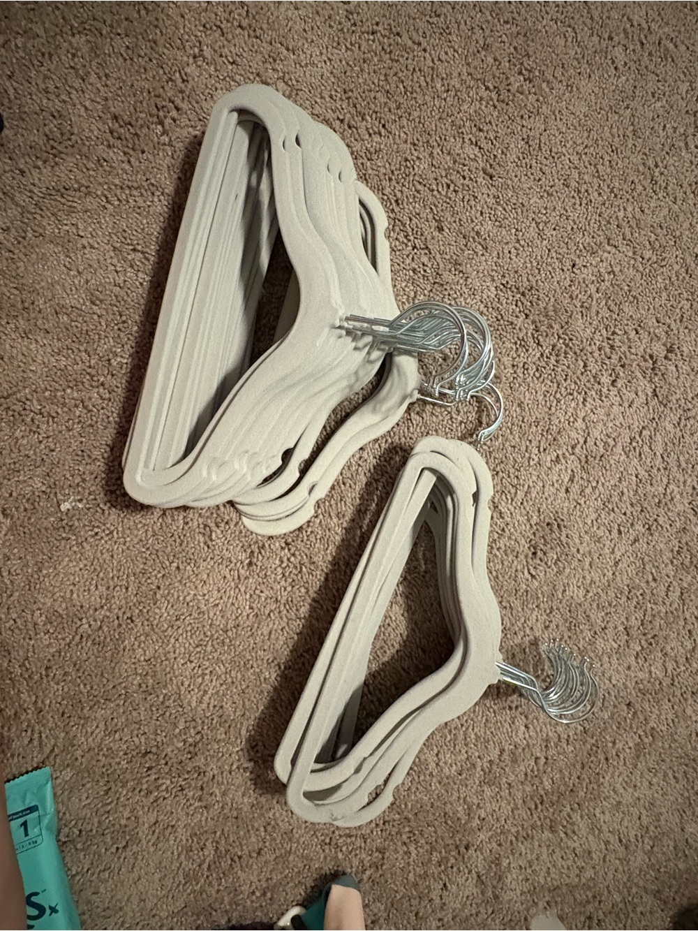 Beige Velvet Non-Slip Clothes Hangers - Brand